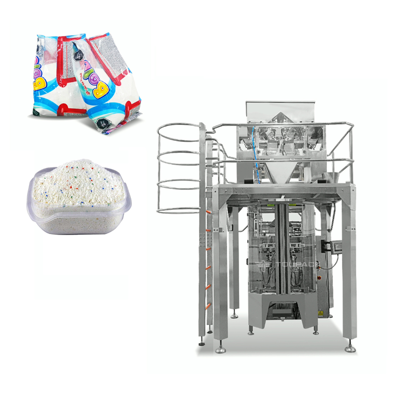 Otomatik Dikey Torba Tartı 4 Kafa 10L Lineer Kantar 4kg Çamaşır Tozu Paketleme Makinesi