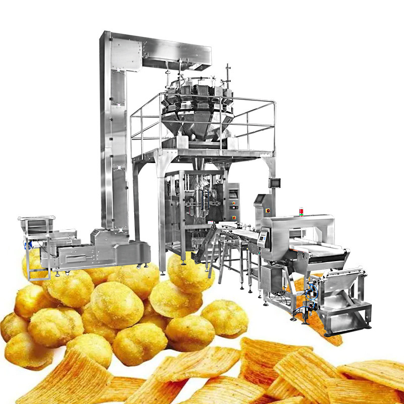 CE Otomatik Çok Kafa Kantarı Dikey Paketleme Makinesi Gıda / Patlamış Mısır / Patates Cipsi
