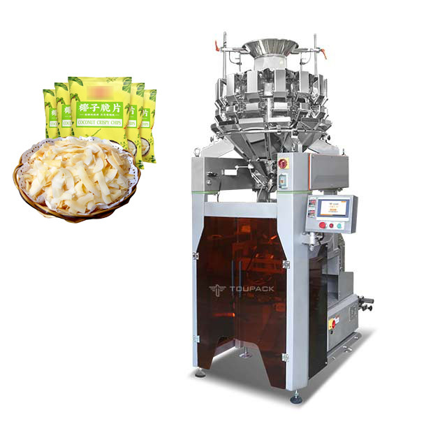 Hindistan Cevizi Çıtır Cips Dolum Makinesi İçin 14 Kafa Hepsi Bir Arada Tartı Paketleme Makinesi