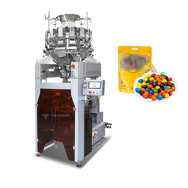 Çikolatalı Şeker Yumuşak Tatlılar Tartı ve Paketleme Makinesi Kapağı Küçük Alan 120BPM Dolum Makinesi