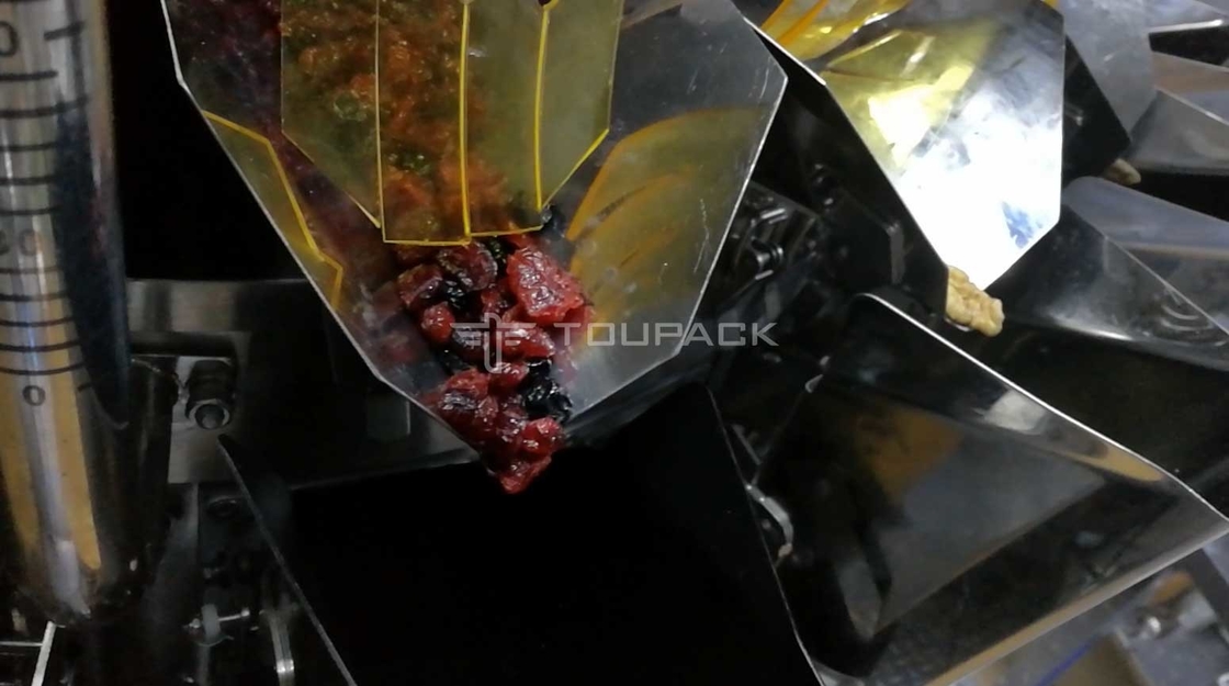 Z Asansör Konveyörü Mevsimlik Fasulye Kuru Üzüm Fıstık Aperatifler Pirinç için Tam Otomatik Tartı Paketleme Makinesi