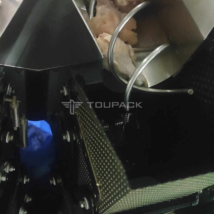 14 Kafa Kombinasyon Kantarı SS 10-500g Taze Et Tavuk Bacağı Otomatik Tartı Vidalama Besleme Sistemi