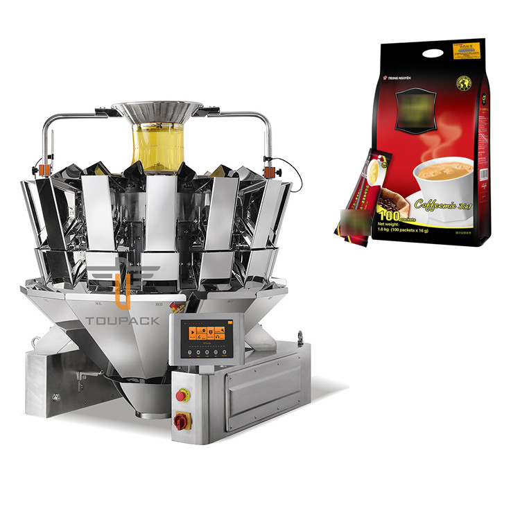 Otomatik Hazır Stand Up Çanta Doypack Paketleme Makinesi Kahve Tozu Tartım Torbası Çanta Kombinasyon Ölçeği