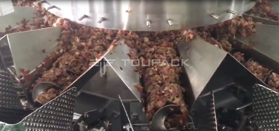 14 Baş Vuruşlu Ağırlaştırıcı 2.0KW 410kg Çiğnenmiş Domuz Etleri Taze Et Ağırlatma ve Paketleme Makinesi