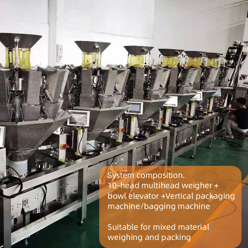 Tamamen Otomatik Şişe Şişelenmiş Yiyecek Dolu Doldurma Makineleri Bugles Karides Krakerler Kavanoz Doldurma Makinesi