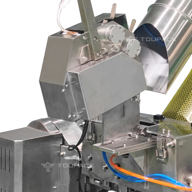 Tam Otomatik Doğrusal Kombi Wigher Net Kesme Makinesi ile Limon Mesh Çanta Paketleme Ekipmanı