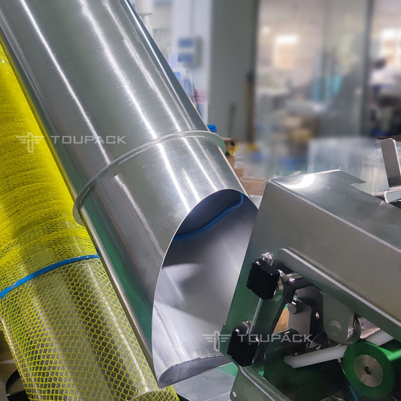 Tam Otomatik Doğrusal Kombi Wigher Net Kesme Makinesi ile Limon Mesh Çanta Paketleme Ekipmanı