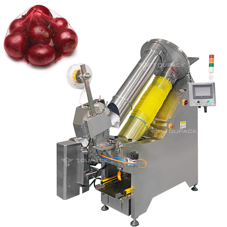 Yarı Otomatik Mesh Torba Ağı Paklama Makinesi Soğan Ağı Torba Dikişleme Klipleme Paklama Makinesi