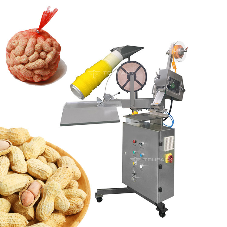 Fıstık Portakal Patates Soğan için Yarım Otomatik Ağlı Torba Paketleme Makinesi