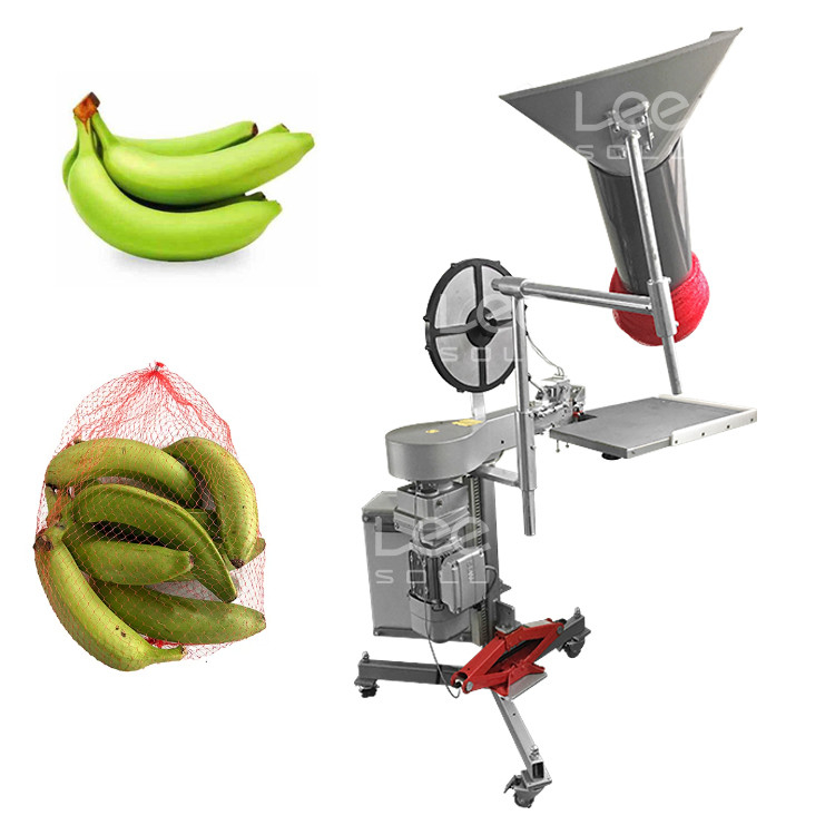 Yarı Otomatik Muz Havuç Paketleme Makinesi Mesh Ağ Çantası Ağlama Sayma Ağ Klipleme