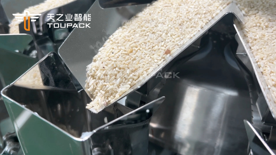 14 kova Otomatik Çok Başlı Ağırlayıcı 1kg 2kg 5L Tahıl Gıda Tahıl Pirinç Torba Paketleme Makinesi