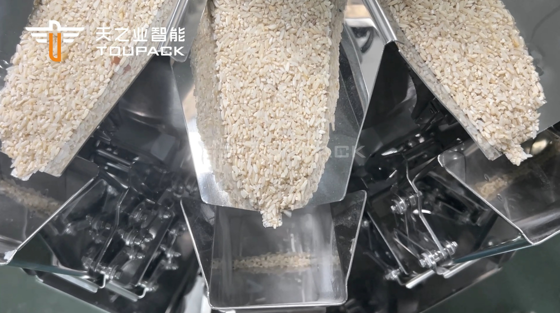 14 kova Otomatik Çok Başlı Ağırlayıcı 1kg 2kg 5L Tahıl Gıda Tahıl Pirinç Torba Paketleme Makinesi