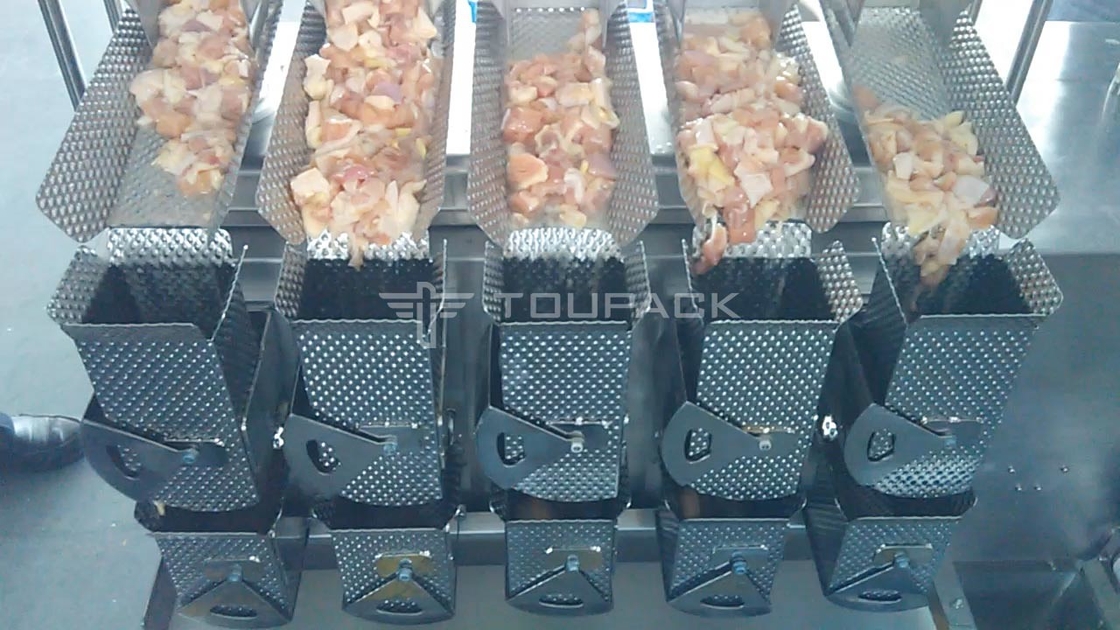 Çok fonksiyonel Yüksek Hızlı Doldurma Paketleme Makinesi 8 Başlı Ağırlaştırıcı Turşular İçin Çerezli Tavuk