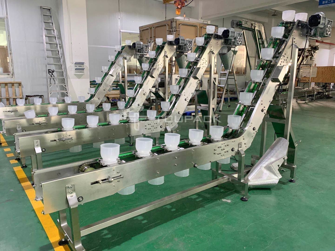 Özel Boyutlu Paslanmaz Çelik Kasa Z Şekilli Taşıyıcı Yiyecek Dumpling Et Topu Kemeri Taşıyıcı