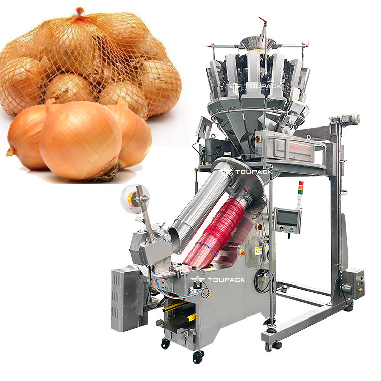 Otomatik Patates Ağı Torbası Kırma Paketleme Makinesi Meyve Sebze için Ağ Torba Paketleme Makinesi