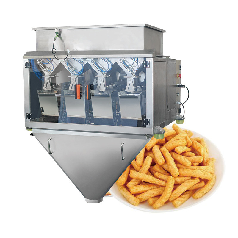 Küçük Ağırlık 2/4/8 Baş Doğrusal tartıcı Tohumlar Pirinç Fasulyesi Pellet Ağırlık Doldurma tartıcı Paketleme Makinesi Ekipmanı
