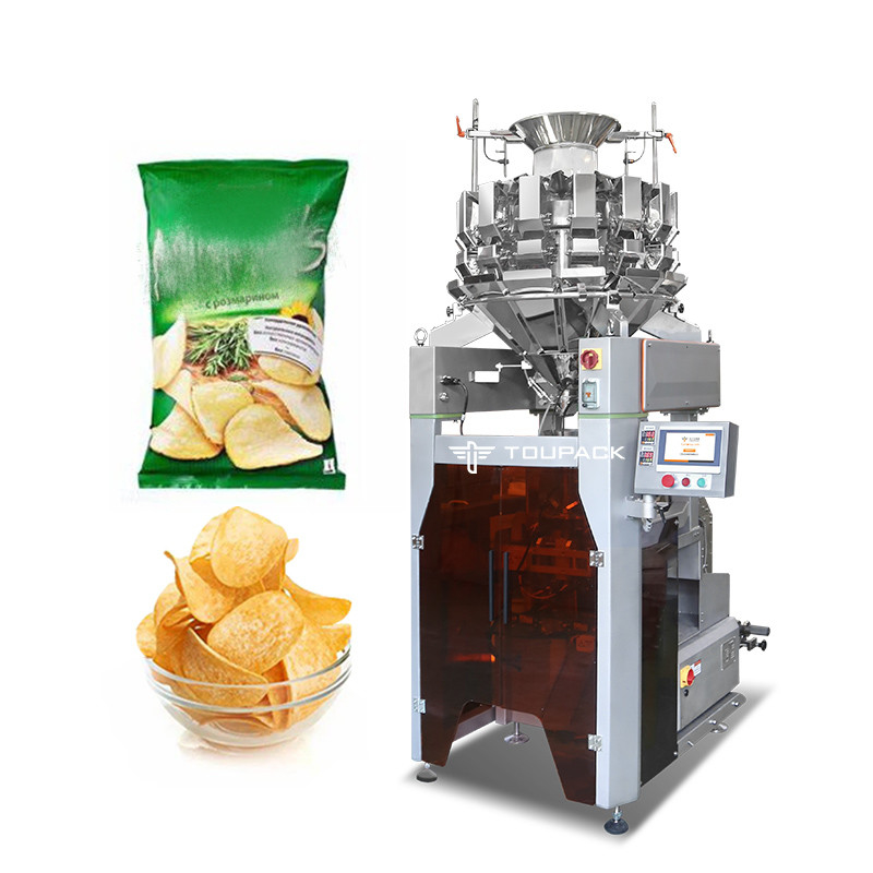 Yüksek Hızlı 120BPM Çubuk Torba Patates Cips Atıştırmalıklar Dikey Ambalaj Makinesi Otomatik Ağırlama ve Ambalaj Makinesi