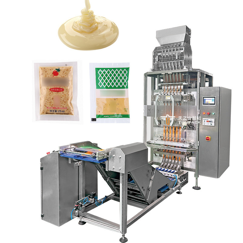 Otomatik Toz Sos Sıvı Çubuk Çubuk Multi Lane Doldurma Makinesi Multi Lane Paketleme Makinesi Multi Lane Checkweigher