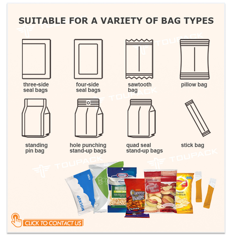 Otomatik Patates Çipleri Çoklu Başlı Ağlama Sistemi Karides Fransız Paketleme Makinesi Şişirme Gıda Granül Paketleme Makinesi