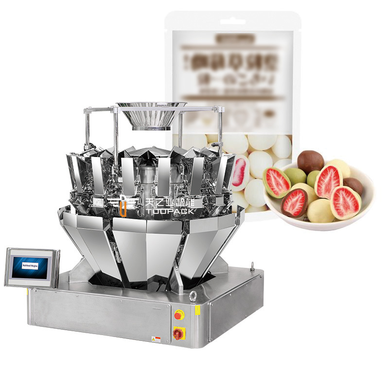 Automatic Multihead Weigher Packing Machine with 60~100BPM Speed 10g-300g Weighing Range and 10