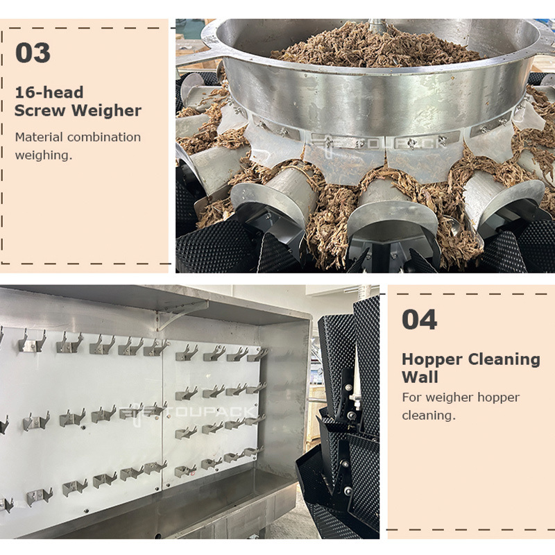 Otomatik Tavuk Sığır Kırık Zipper Ön yapımı Ağlama Doldurma Paketleme Makinesi Dondurulmuş Deniz Ürünleri Doypack Çanta Paketleme Makinesi