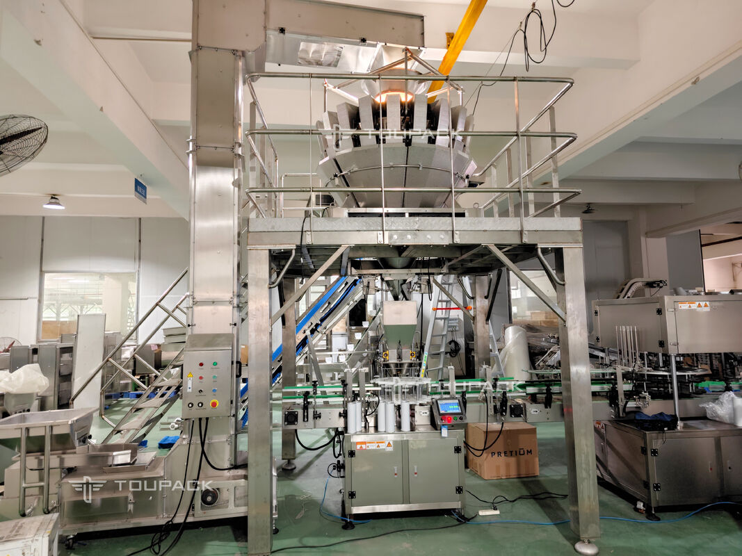 Automatic Granule Packing Machine Potato Chips All in One Weighing and Bagging Production Line