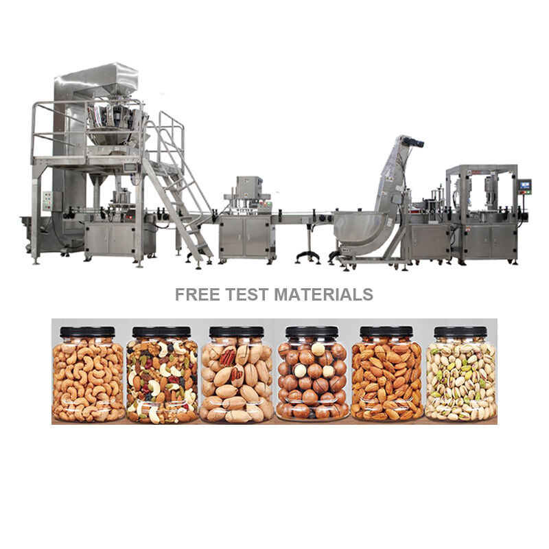 Biscuit Jar Multihead Weigher Filling Machine Plastic Jar And PET Can Cookie Packaging Machine