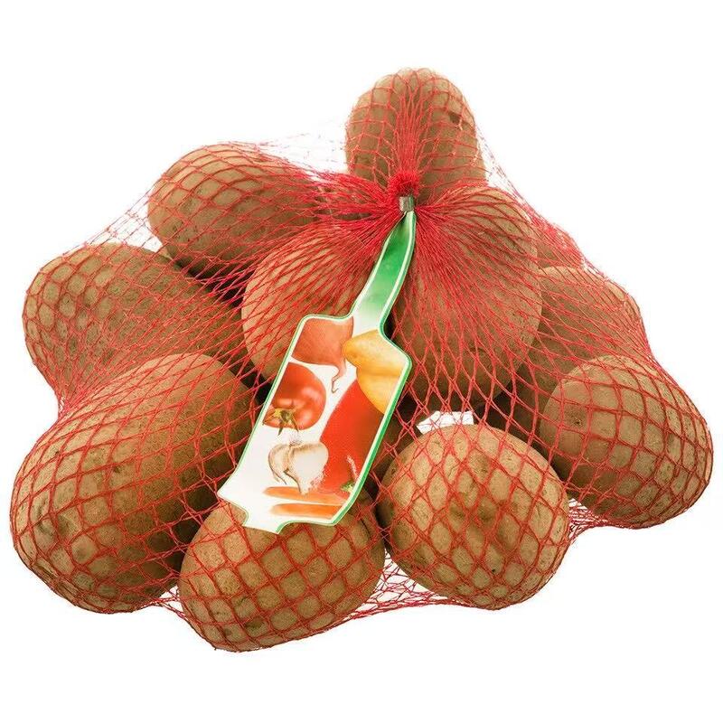 Otomatik Tartı Net Çanta Dolum Kırpma ve Etiket Yerleştirici ile Endüstriyel Patates Örgü Çanta Paketleme Hattı