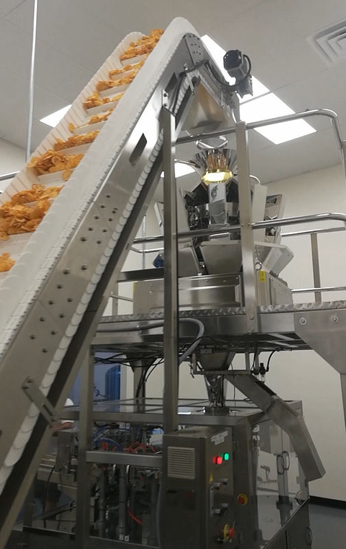 40 Torba / Dak PLC Döner Paketleme Makinesi Kurutulmuş Meyve Limonlu Premade Torba için Çok Kafa Kantarı