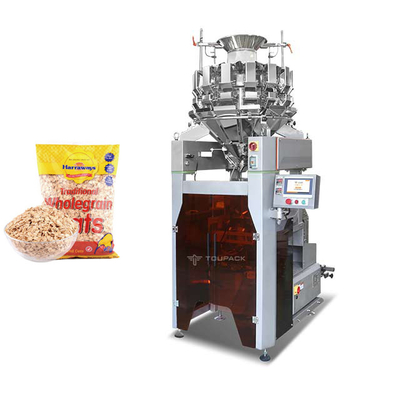 Titreşim Kase Dikey Kapama Makinesi Quinoa Yulaf Ezmesi Torbalarda Tartı Paketleme Makinesi