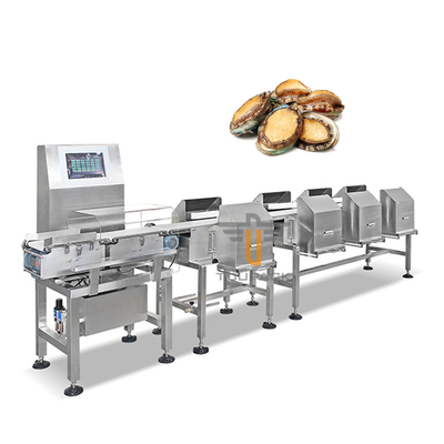 Su geçirmez Balık Abalone Deniz Ürünleri Ağırlık Ayırma Makinesi Yüksek Hızlı