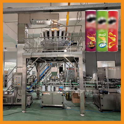 Otomatik Vakum Patates Cipsi Teneke Konserve Makinesi Şişirilmiş Gıda Tartı ve Dolum Sistemi