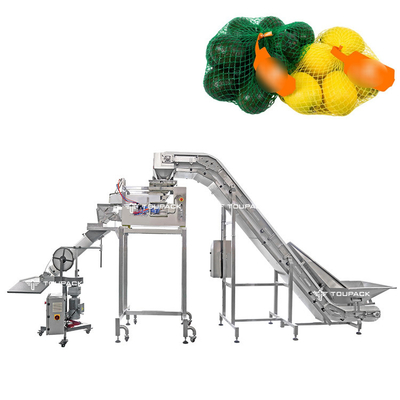 Yarım Otomatik Patates Soğan Sebze Paketleme Makinesi Net Mesh Çanta Paketleme Makinesi