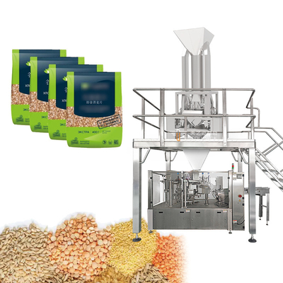 Otomatik Tahıl Granül Doldurma Makinesi 1kg 2kg 5kg Doğrusal Ağırlık Ambalaj Makinesi