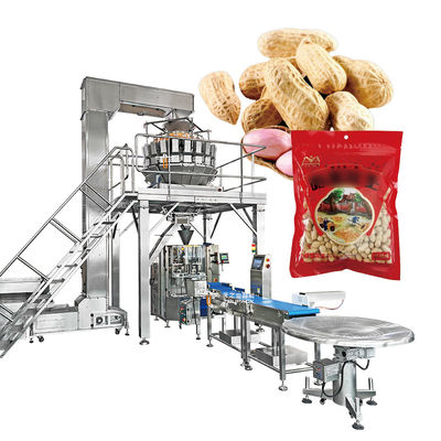 Otomatik Pistachio Patlamış Mısır Mısır Döşeme Yerfıstığı Paketleme Makinesi Kaşev Fındıkları Çoklu Başlı Ağırlık Paketleme Makinesi
