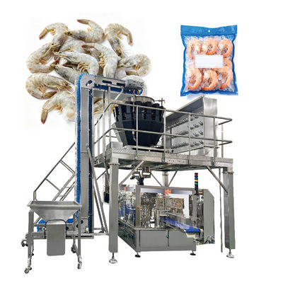 1kg 2kg Tavuk Kümes Hayvanları Nuggetleri kanatları Et Önceden Hazırlanmış Poşet Çok Kafalı Tartı Dikey Poşet Döner Dolum ve Yapıştırma Paketleme Makinesi