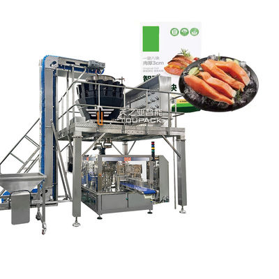 Otomatik Tavuk Sığır Kırık Zipper Ön yapımı Ağlama Doldurma Paketleme Makinesi Dondurulmuş Deniz Ürünleri Doypack Çanta Paketleme Makinesi
