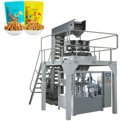 Uzun Şerit Atıştırmalık Gıda Tartım Sert Şeker Paketleme Makinesi Kızarmış Hamur Burgu Paketleme Makinesi Fermuarlı Çanta Yastık Paketleme Makinesi