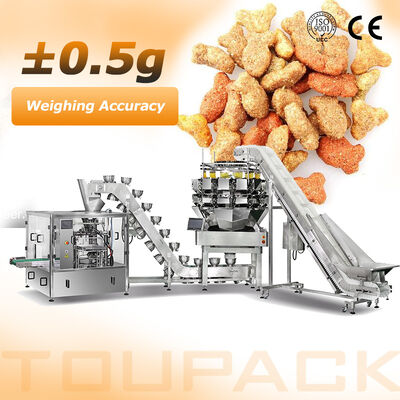 Yüksek Hızlı Otomatik Ön Yapımlı Cüzdanlı Ambalaj Makinesi Çipler Patlamış Mısır Kurabiye Doypack Doldurma Doldurma Doldurma Ekipmanı Atıştırmalık Gıda Ambalajı