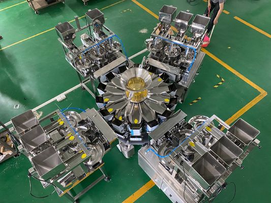 140BPM 0.5L Tartı ve Dolum Makinesi, Çok Kafalı Kombinasyon Kantarı Otomatik