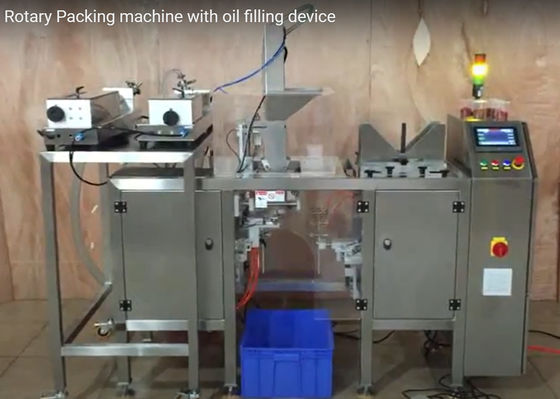 0.5L 60WPM Otomatik Tartı Dolum ve Kapama Makinesi, Çanta Sarma Makinesi