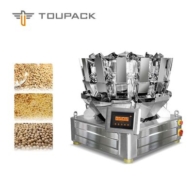 Kompakt PLC/MCU 10 Kafa Çok Kafa Kantarı Tahıl, tahıl ve mısır flex Makarna, Şeker, Tohum, Fındık, Bisküvi Paketleme Makinası