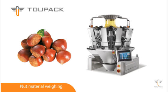 PLC Bilgisayar Kontrolü 80WPM 2.5L Kuruyemiş Paketleme Makinesi 14 Kafa