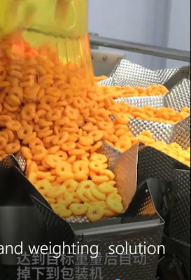 PLC Şişirilmiş Snack Gıda Paketleme Makinesi Çok Kafa Kantarı