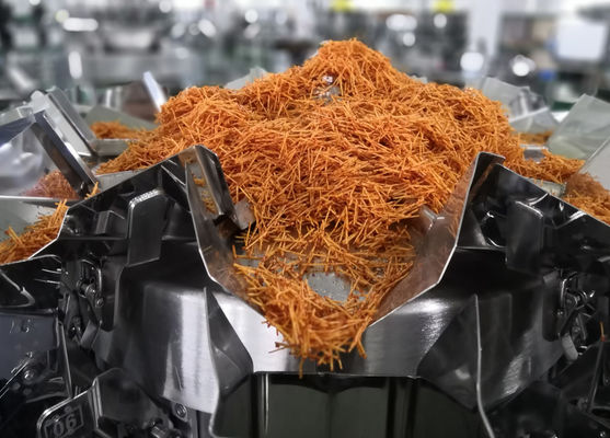 Patates Kızartması için SS316 Çok Kafa Kantarı Paketleme Makinası 70 Torba / Dak