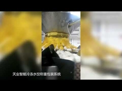 Dondurulmuş gıdalar için ambalajlama ve ağırlama sistemi